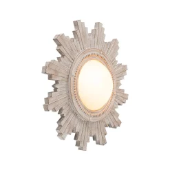 Antique Apollo Sunburst Sculpture Flush Mount / Wall Light