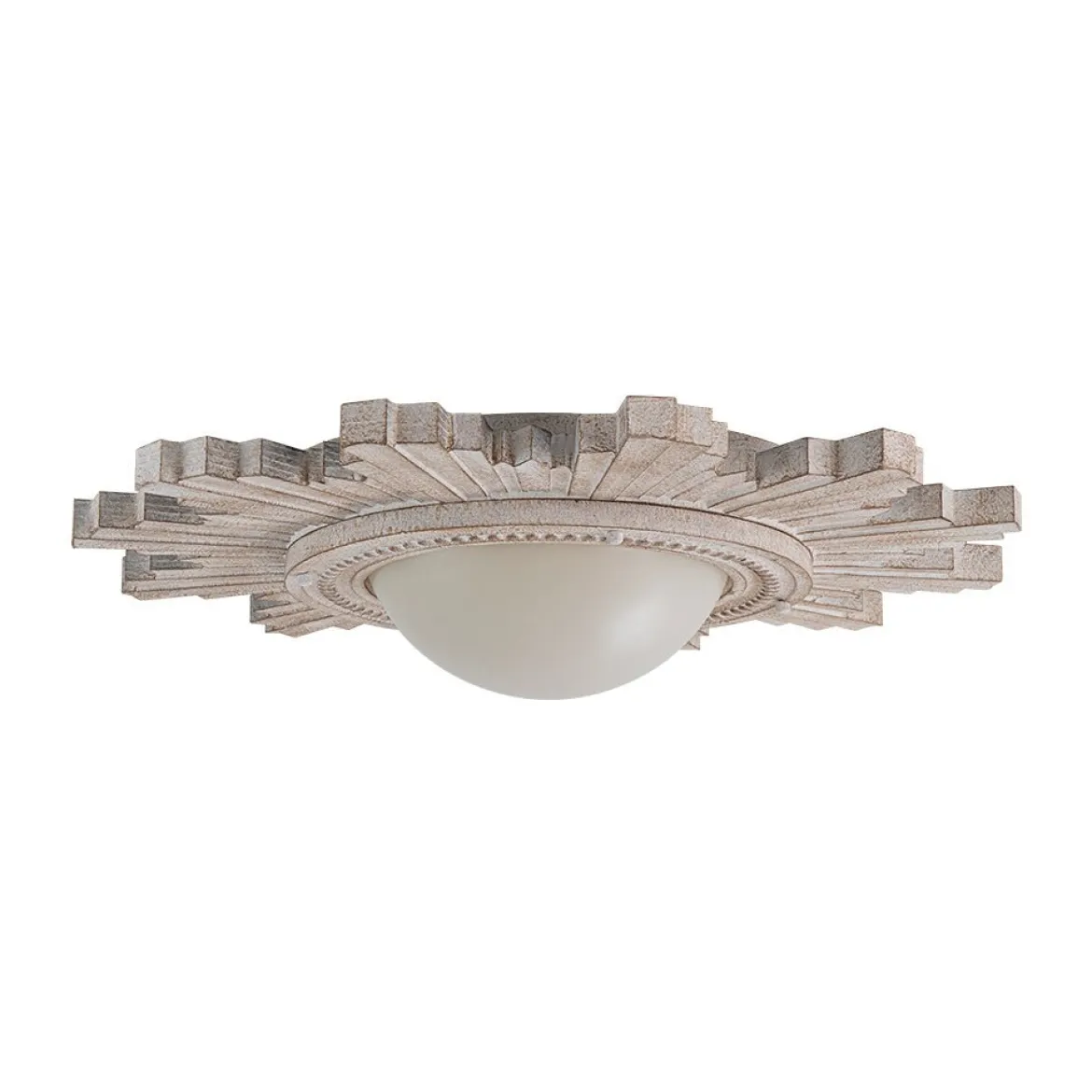 Antique Apollo Sunburst Sculpture Flush Mount / Wall Light