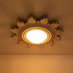 Antique Apollo Sunburst Sculpture Flush Mount / Wall Light