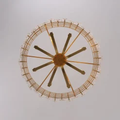 Art Deco Blossom Floral Cage Drum Lantern Pendant Light
