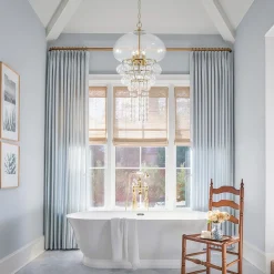 Art Deco Brass Tiered Clear Glass Jellyfish Style Chandelier