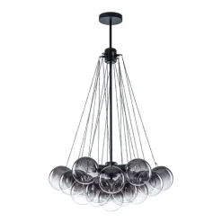 Art Deco Color Cluster Glass Globe Bubble Chandelier