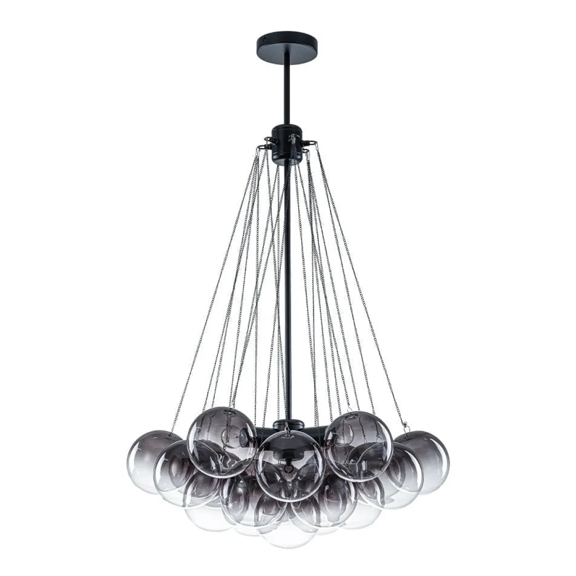 Art Deco Color Cluster Glass Globe Bubble Chandelier