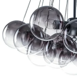 Art Deco Color Cluster Glass Globe Bubble Chandelier