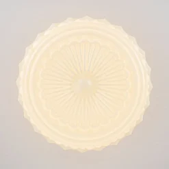 Art Deco Sculptural Milk Glass Schoolhouse LED Ceiling Light