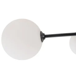 Black Frosted Bubble Linear Sputnik Semi Flush Mount