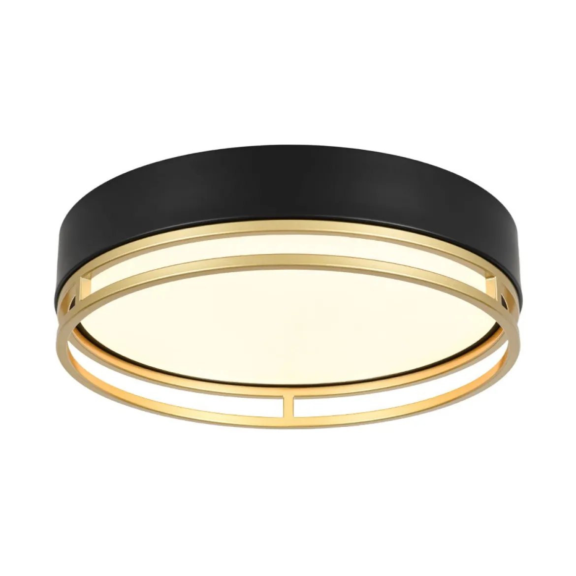 Black Gold Metal Round Dimmable LED Flush Mount Light 5CCT