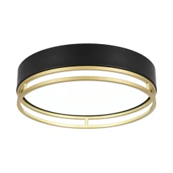 Black Gold Metal Round Dimmable LED Flush Mount Light 5CCT