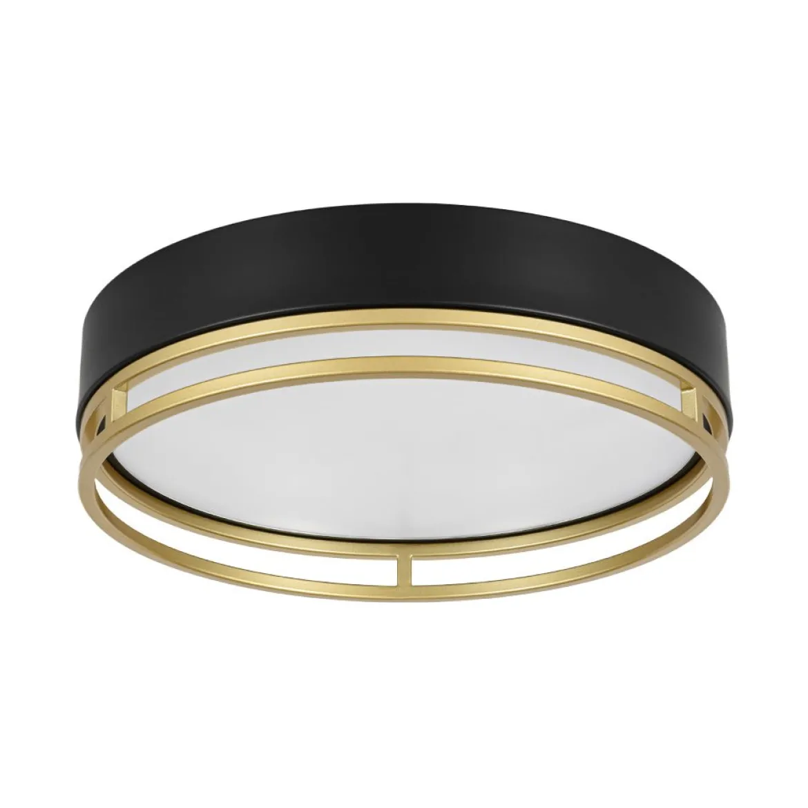 Black Gold Metal Round Dimmable LED Flush Mount Light 5CCT