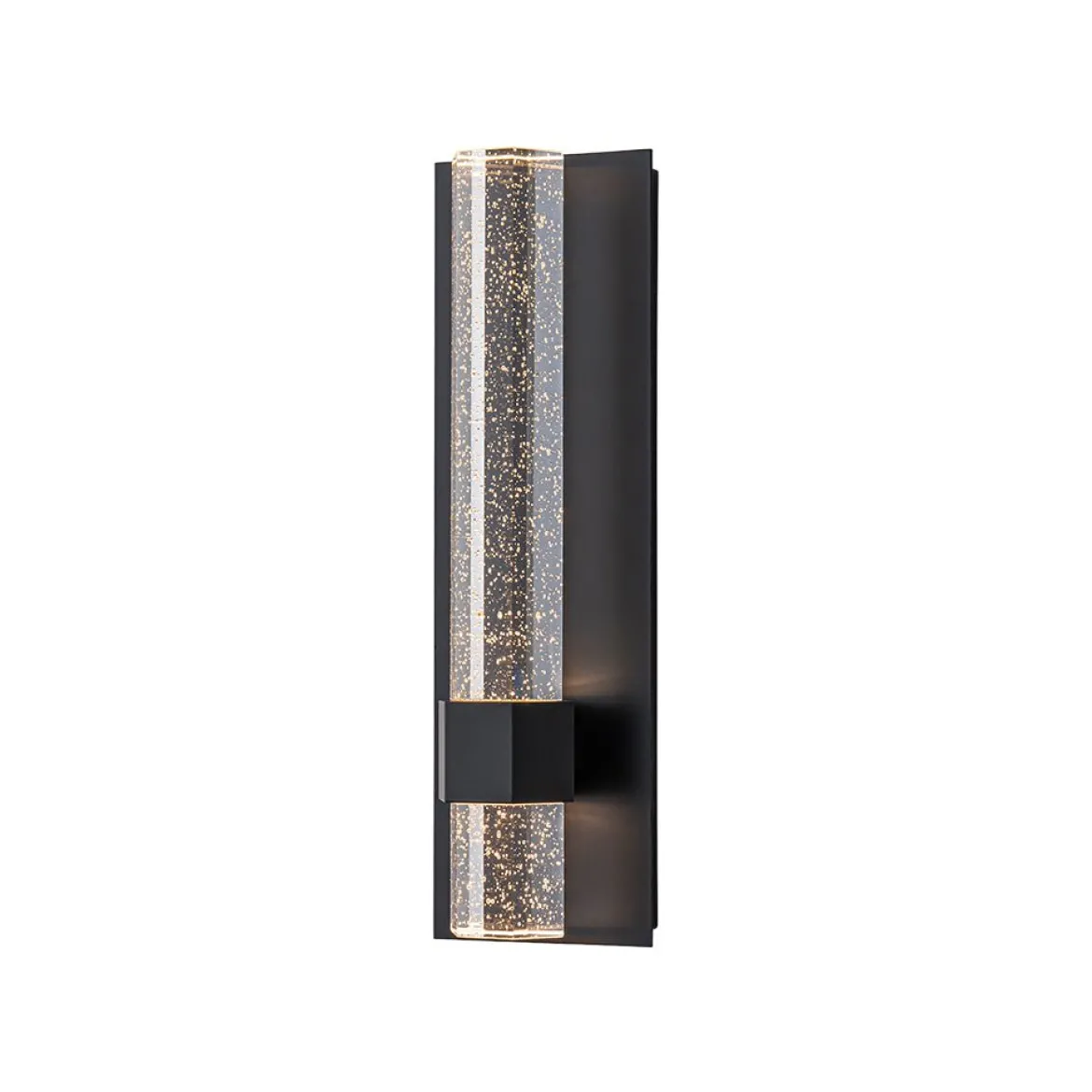 Black Linear Bubble Crystal Tube Dimmable LED Wall Light
