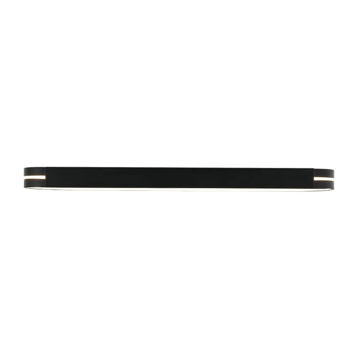 Black Minimalist Oval Dimmable LED Flush Mount Light