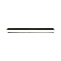 Black Minimalist Oval Dimmable LED Flush Mount Light