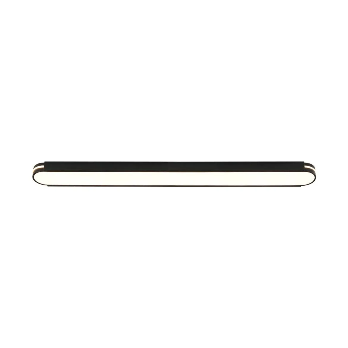 Black Minimalist Oval Dimmable LED Flush Mount Light