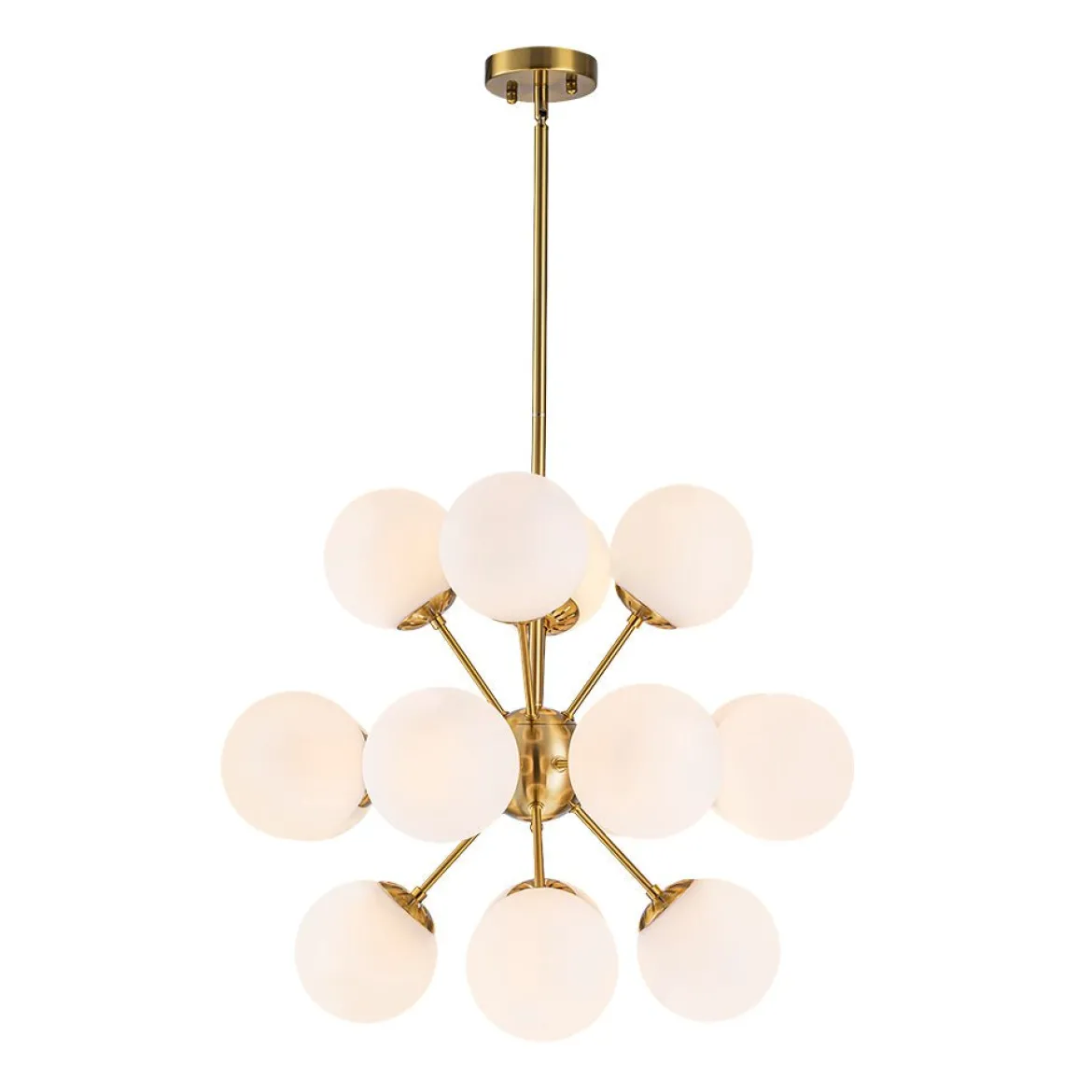 Bloom Frosted Glass Bubble Sphere Sputnik Chandelier