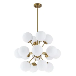 Bloom Frosted Glass Bubble Sphere Sputnik Chandelier