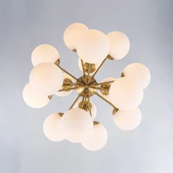 Bloom Frosted Glass Bubble Sphere Sputnik Chandelier