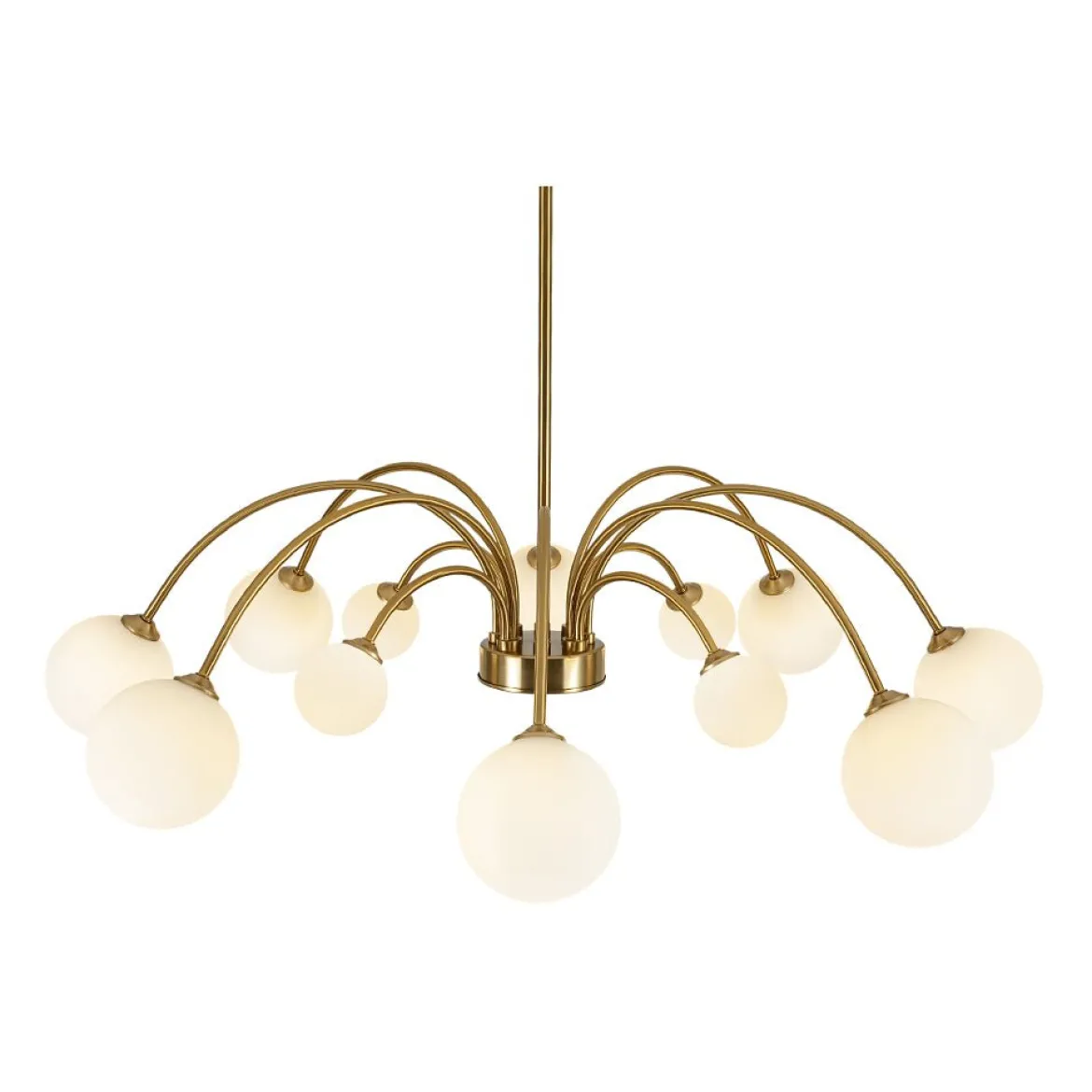 Bloom Frosted Glass Bubble Arched Arm Sputnik Chandelier