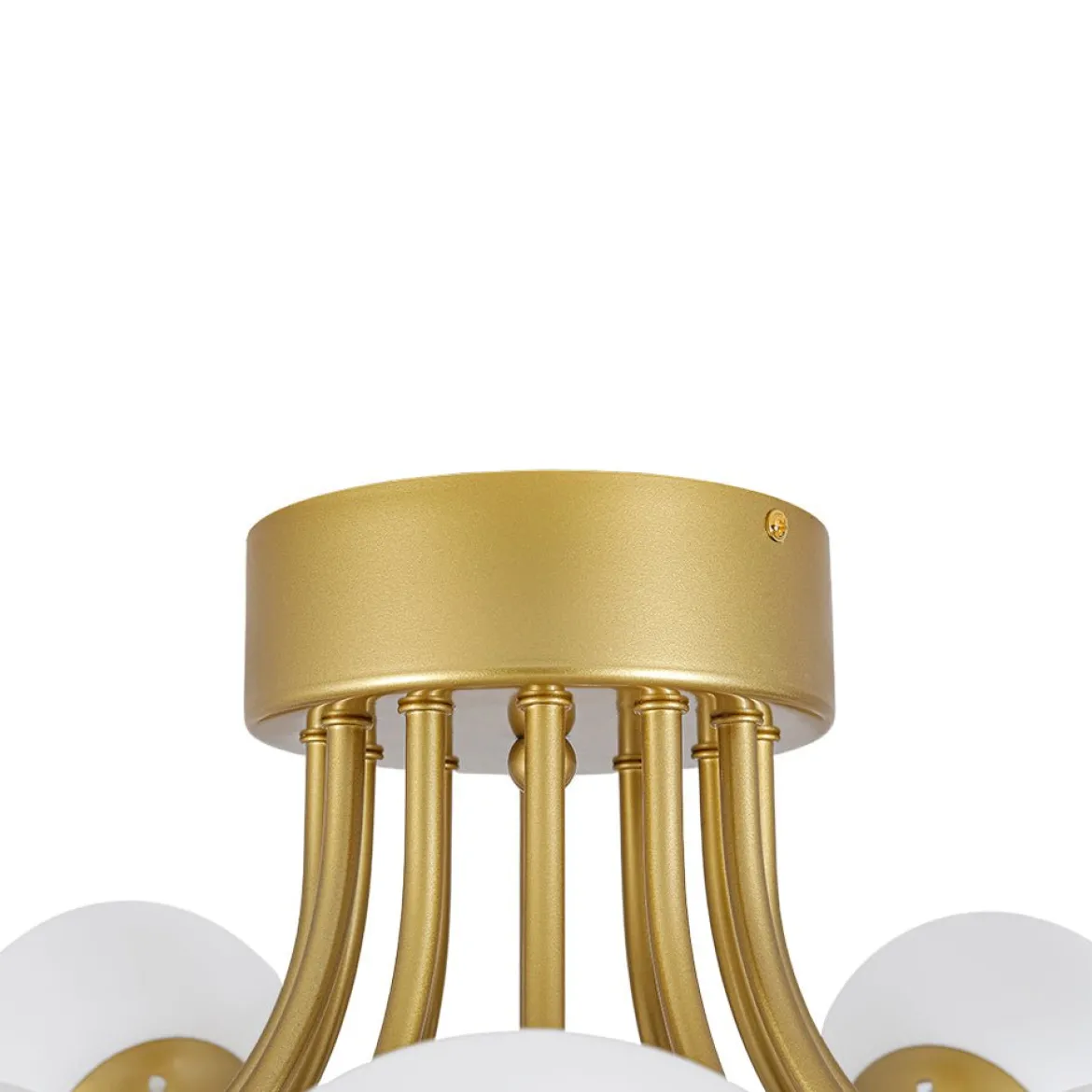 Bloom Tiered Frosted Glass Globe Bubble Semi Flush Chandelier