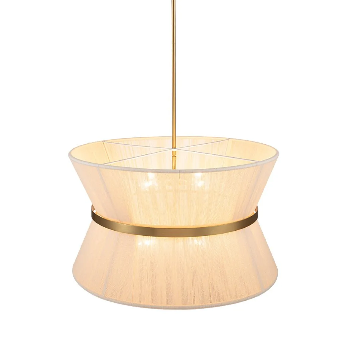 Boho 2-Tier Woven Thread Tapered Drum Pendant Light