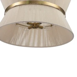 Boho 2-Tier Woven Thread Tapered Drum Pendant Light