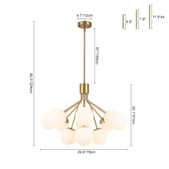 Bouquet Tiered Sputnik Pendant Frosted Glass Bubble Chandelier