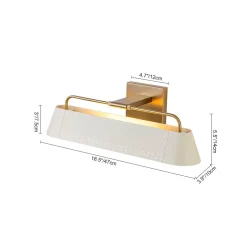 Brass Beige Iron Rectangle Shade Vanity Sconce Picture Light