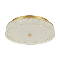 Brass Crystal Resin Art Dimmable LED Round LED Ceiling Light
