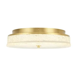 Brass Crystal Resin Art Dimmable LED Round LED Ceiling Light
