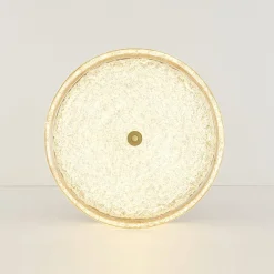 Brass Crystal Resin Art Dimmable LED Round LED Ceiling Light