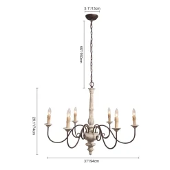 Candle Style Shabby Chic Chandelier