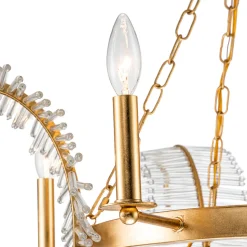 Chic Antique Crystal Floral Chandelier