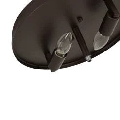 Clear Crackled Glass Drum Flush Mount Light