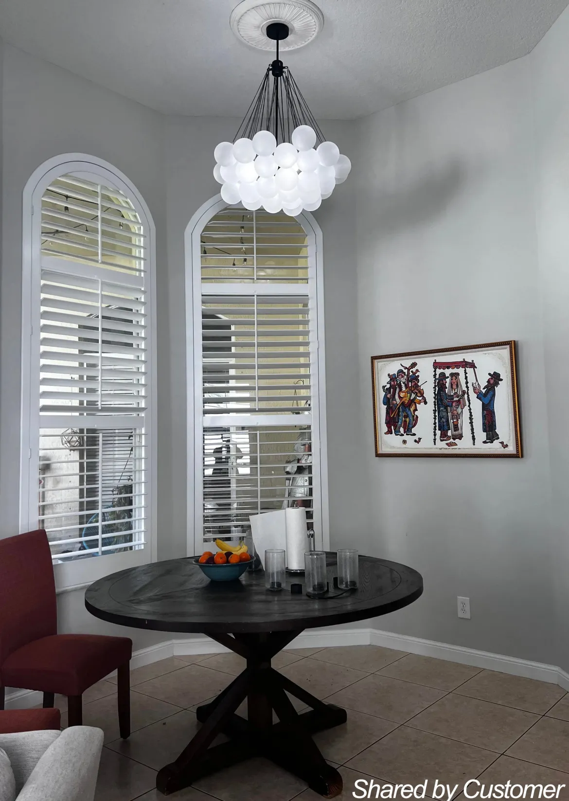Cluster Frosted Glass Bubble Chandelier