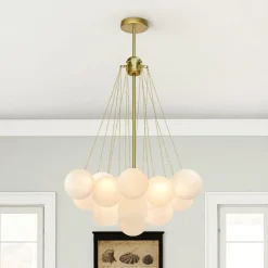 Cluster Frosted Glass Bubble Chandelier