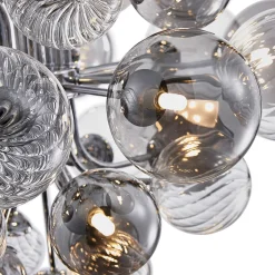 Cluster Glass Globe Bubble Chandelier 23.6