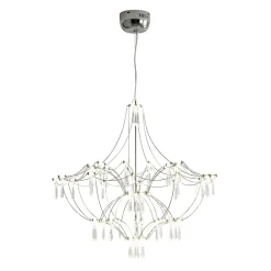 Contemporary Glam Starry Geometric LED Crystal Chandelier
