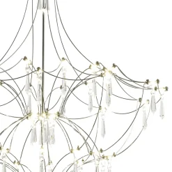 Contemporary Glam Starry Geometric LED Crystal Chandelier