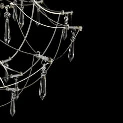 Contemporary Glam Starry Geometric LED Crystal Chandelier