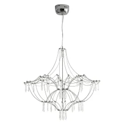 Contemporary Glam Starry Geometric LED Crystal Chandelier