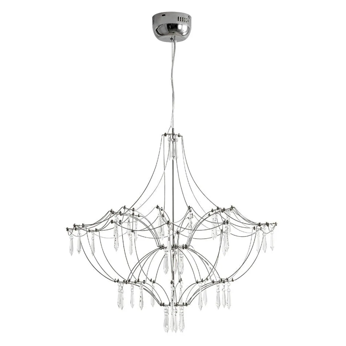 Contemporary Glam Starry Geometric LED Crystal Chandelier