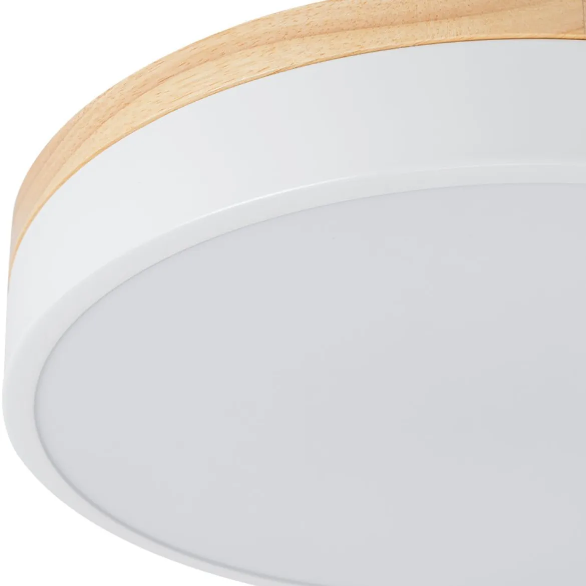 Contemporary Wood Round Dimmable LED Ceiling Light