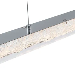 Crystal Resin Art Dimmable LED Linear Island Chandelier