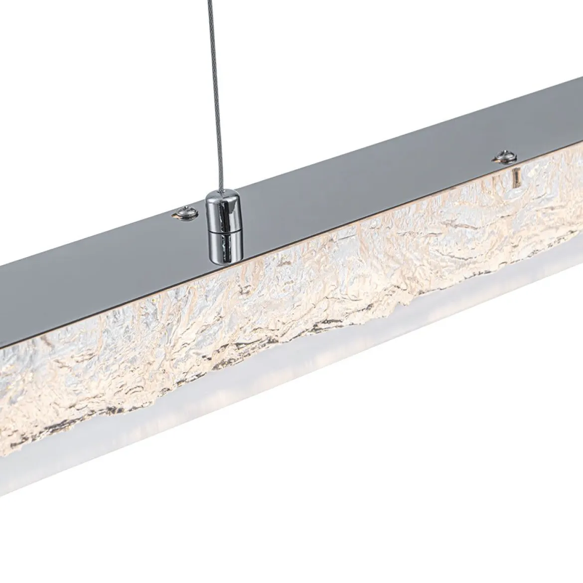 Crystal Resin Art Dimmable LED Linear Island Chandelier