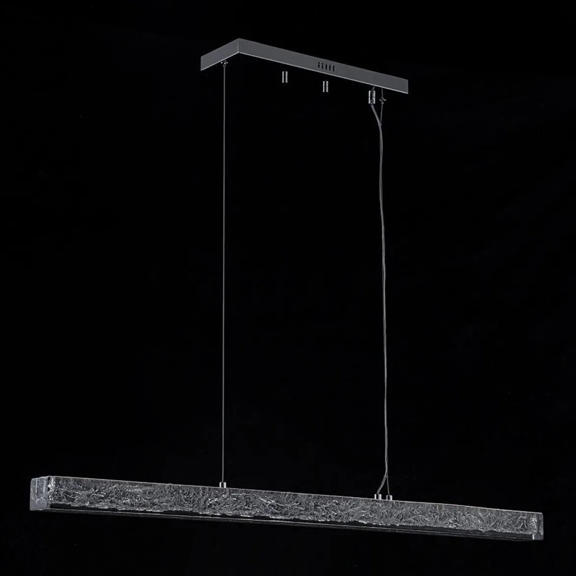 Crystal Resin Art Dimmable LED Linear Island Chandelier