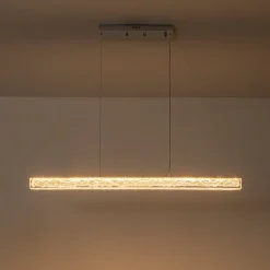 Crystal Resin Art Dimmable LED Linear Island Chandelier