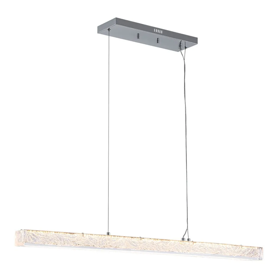 Crystal Resin Art Dimmable LED Linear Island Chandelier