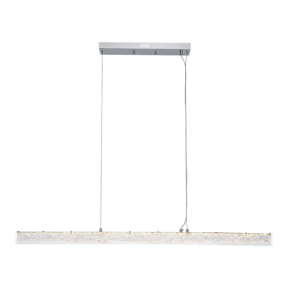 Crystal Resin Art Dimmable LED Linear Island Chandelier