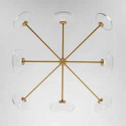 Designer Dimmable LED 8-light Glass Tiered Sputnik Chandelier