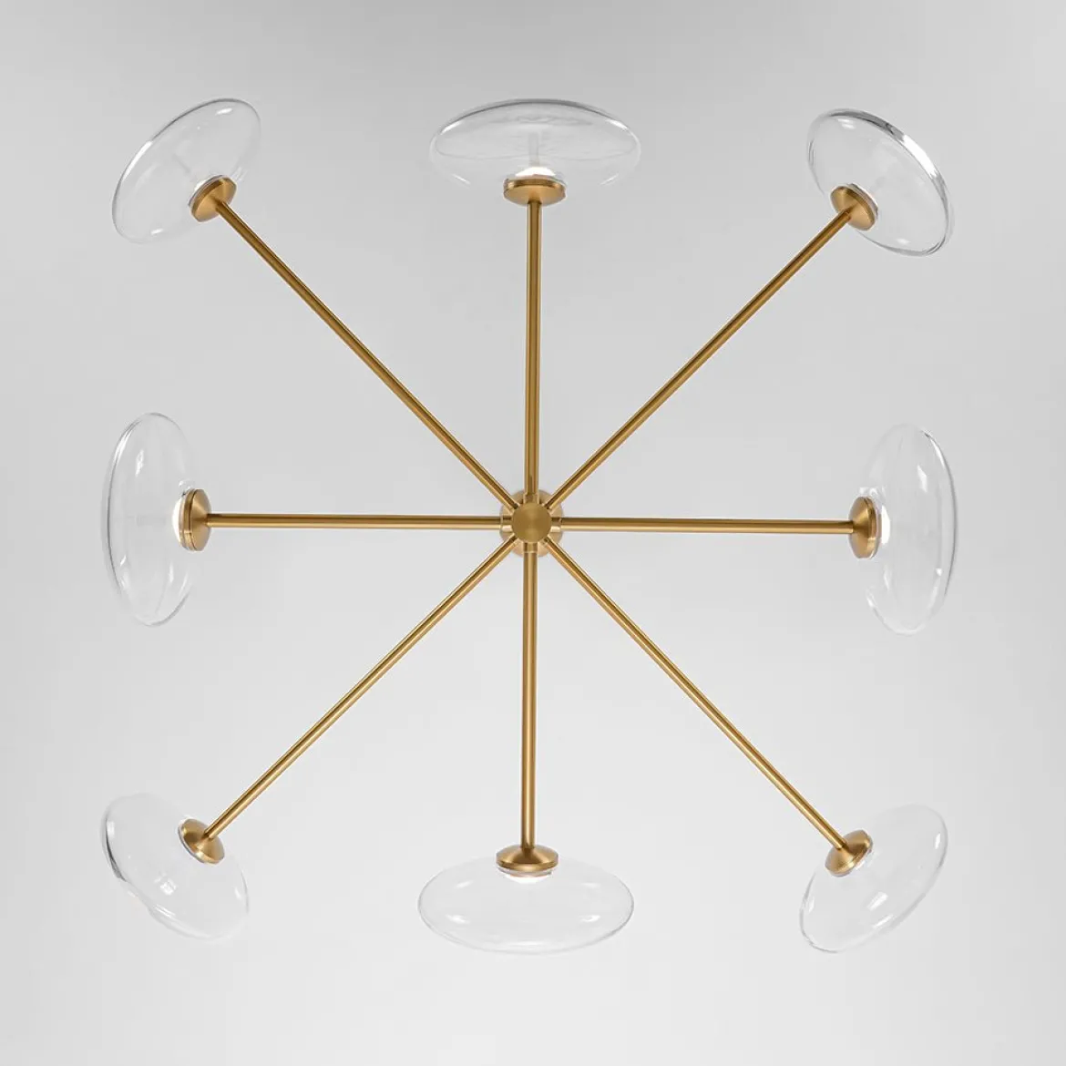 Designer Dimmable LED 8-light Glass Tiered Sputnik Chandelier