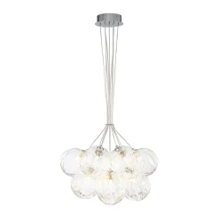 Dimmable Cluster Sculpture Texture Glass Globe Bubble Chandelier